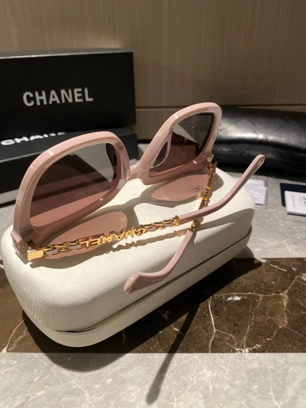 ✨ CHANEL CH0777 Pink Square Sunglasses